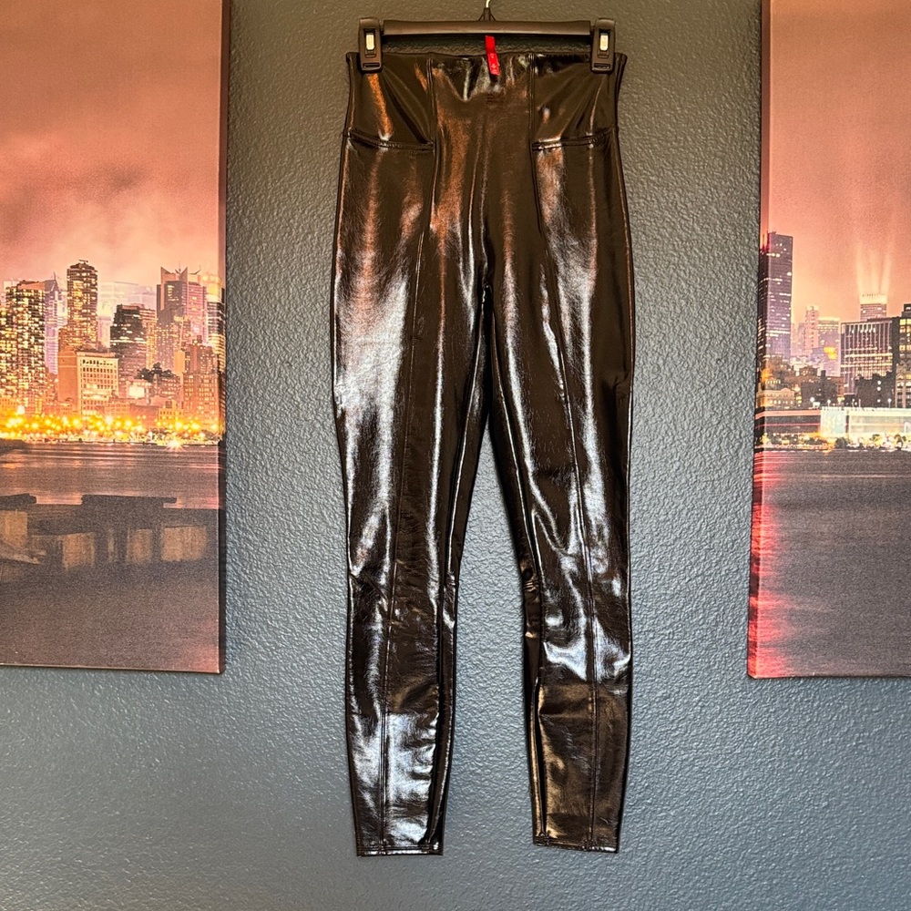 SPANX Glossy Black Leggings